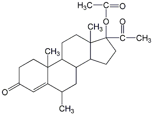 醋酸甲羥孕酮結構式