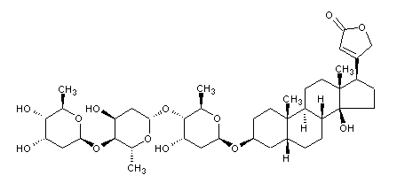 毛地黃毒苷結構式