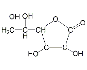 L(+)-抗壞血酸結構式